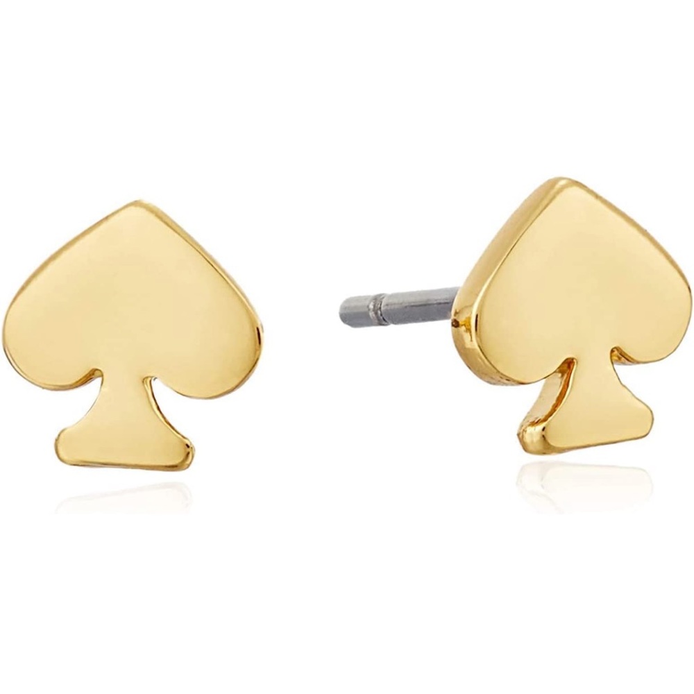 New KATE SPADE Women’s Signature Spade Gold Tone Stud Earrings Authentic - Picture 8 of 10
